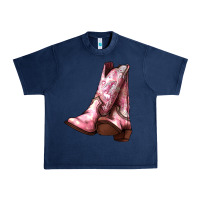 Navy Cowgirl boots Urban Heavy Tee - HowdyJamesFarm