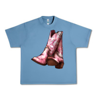 Pebble Blue Cowgirl boots Urban Heavy Tee - HowdyJamesFarm