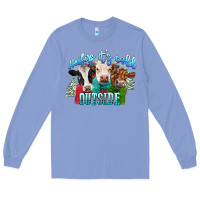 Colony Blue heifers its cold outside Long Sleeve Tee - CowGirlArtShop