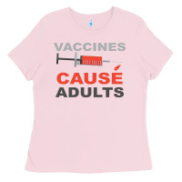Bubblegum Pink Vaccines Cause Adults Ladies Tee - Bettercallsaul
