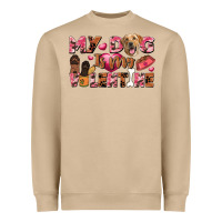 Mushroom my dog is my valentine Heavyweight Sweatshirt - FaDigitalArtStudio
