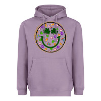 Lavender st patrick s day smiley face Heavyweight Hoodie - Artiststas