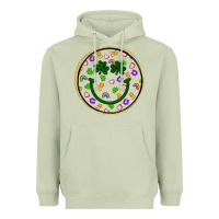 Matcha st patrick s day smiley face Heavyweight Hoodie - Artiststas