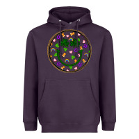 Plum st patrick s day smiley face Heavyweight Hoodie - Artiststas