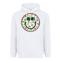 White st patrick s day smiley face Heavyweight Hoodie - Artiststas