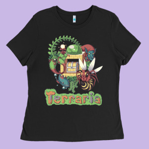 Day Gift For Terraria Game Jungle Halloween Ladies Tee Designed By Lanvoart