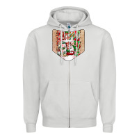 Dove Grey Christmas Pocket Zipper Hoodie - CowhideDigitalArt