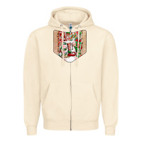 Sandshell Christmas Pocket Zipper Hoodie - CowhideDigitalArt