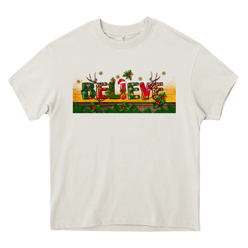 Christmas Believe Heavy Core Tee by BundleAndBundleShop | Teevron