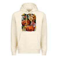 Sandshell Halloween Pumpkins Premium Hoodie - BundleAndBundleShop