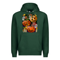 Sports Green Halloween Pumpkins Premium Hoodie - BundleAndBundleShop