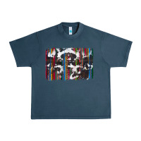 Midnight Navy cowhide, leopard serape backgraund Urban Heavy Tee - JahusDesignShop