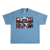 Pebble Blue cowhide, leopard serape backgraund Urban Heavy Tee - JahusDesignShop