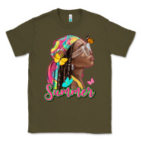 Army Green summer afro Classic Tee - NancyCooperArtShop