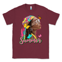 Burgundy summer afro Classic Tee - NancyCooperArtShop