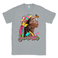 Heather Grey summer afro Classic Tee - NancyCooperArtShop
