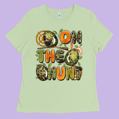 On The Hunt Easter Ladies Tee Designed By Artiststas