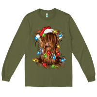 Army Green christmas heifer cow gnome Long Sleeve Tee - CowGirlArtShop