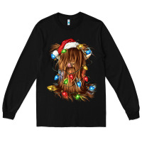 Black christmas heifer cow gnome Long Sleeve Tee - CowGirlArtShop