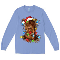 Colony Blue christmas heifer cow gnome Long Sleeve Tee - CowGirlArtShop