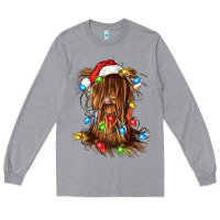 Heather Grey christmas heifer cow gnome Long Sleeve Tee - CowGirlArtShop