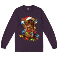 Plum christmas heifer cow gnome Long Sleeve Tee - CowGirlArtShop