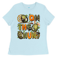 Baby Blue on the hunt easter Ladies Tee - Artiststas
