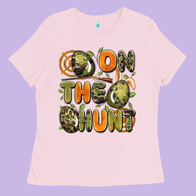 On The Hunt Easter Ladies Tee Designed By Artiststas