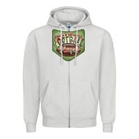 Dove Grey Christmas Pocket Zipper Hoodie - CowhideDigitalArt