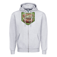 Heather Grey Christmas Pocket Zipper Hoodie - CowhideDigitalArt