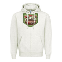 Oatmeal Heather Christmas Pocket Zipper Hoodie - CowhideDigitalArt