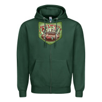 Sports Green Christmas Pocket Zipper Hoodie - CowhideDigitalArt