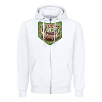White Christmas Pocket Zipper Hoodie - CowhideDigitalArt