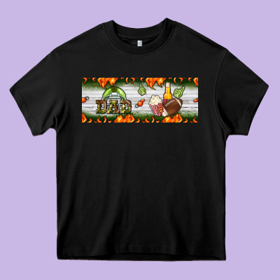Football Dad Heavy Core Tee Designed By Bundleandbundleshop