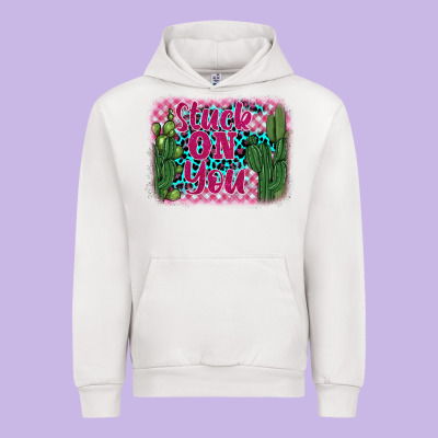 Stuck On You Cactus Urban Hoodie Designed By Barkaloodesign