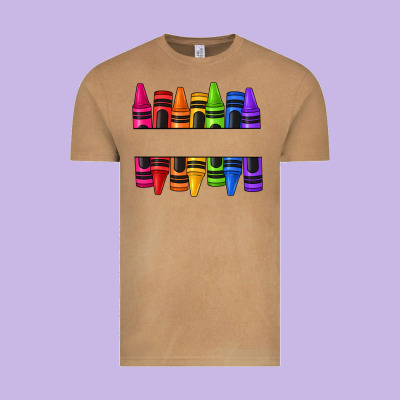 Custom Name Crayons Vintage Tee Designed By Texasbilliewilder