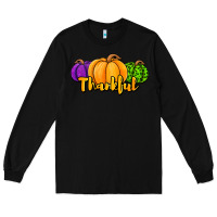 Black halloween pumpkins thankful Long Sleeve Tee - Jasminsmagicworld
