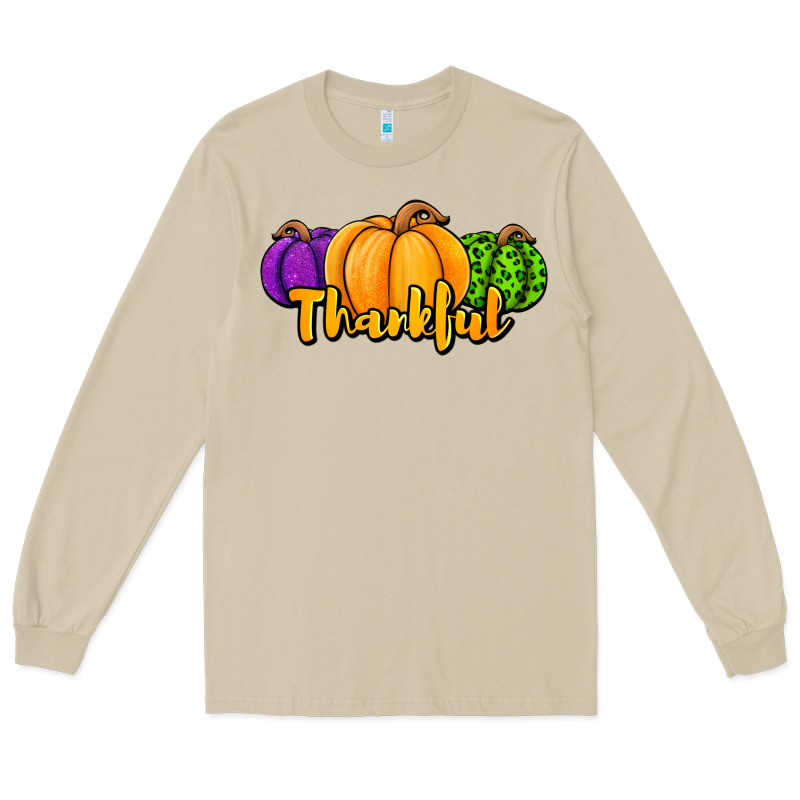 Halloween Pumpkins Thankful Long Sleeve Tee by Jasminsmagicworld | Teevron