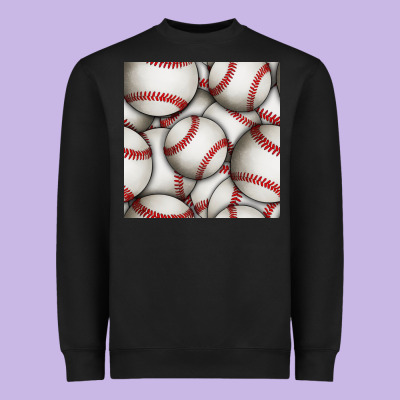 Baseball Seamless Pattern Heavyweight Sweatshirt Designed By Bundleandbundleshop