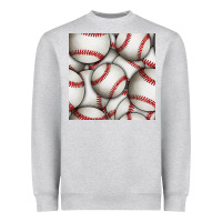 Heather Grey baseball seamless pattern Heavyweight Sweatshirt - BundleAndBundleShop