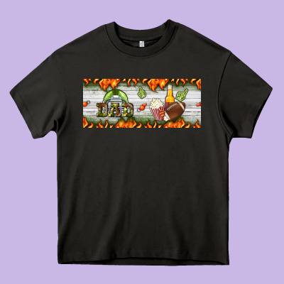 Football Dad Heavy Core Tee Designed By Bundleandbundleshop