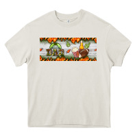 Cream football dad Heavy Core Tee - BundleAndBundleShop