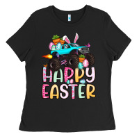 Black monster truck happy easter Ladies Tee - Artiststas