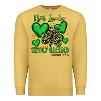 Antique Gold not lucky simply blessed Premium Sweatshirt - Artiststas