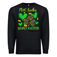 Black not lucky simply blessed Premium Sweatshirt - Artiststas