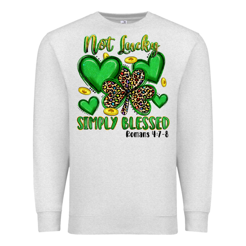 Not Lucky Simply Blessed Premium Sweatshirt by Artiststas | Teevron