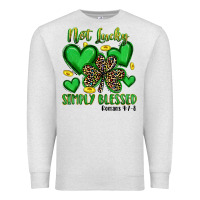 Oatmeal Heather not lucky simply blessed Premium Sweatshirt - Artiststas