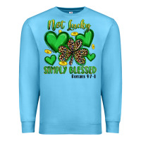 Ocean Blue not lucky simply blessed Premium Sweatshirt - Artiststas