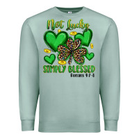 Seafoam not lucky simply blessed Premium Sweatshirt - Artiststas