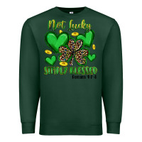 Sports Green not lucky simply blessed Premium Sweatshirt - Artiststas